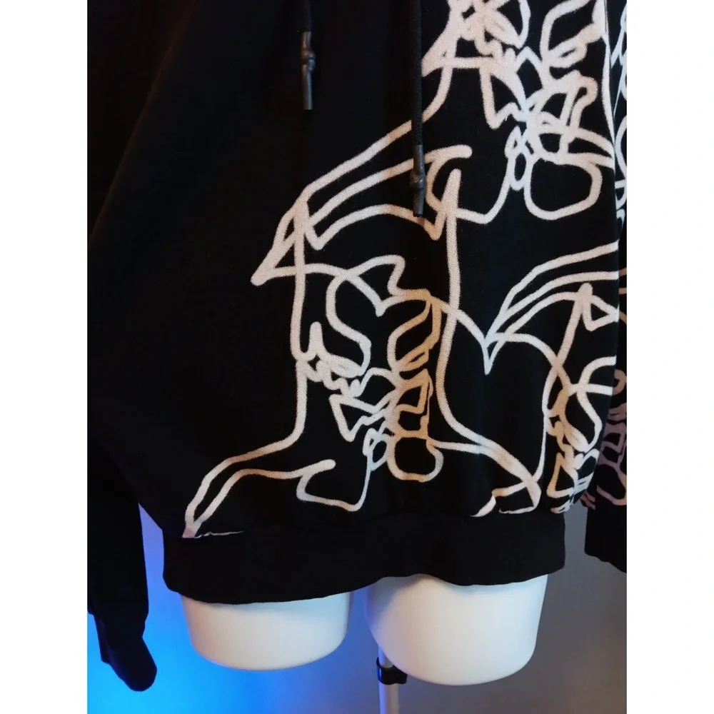 RARE Eleven Paris X Batman Medium Cotton Hoodie Abstract Art Size M - Picture 2 of 7